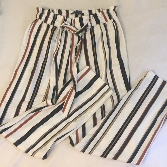 striped paperbag pants - Picture 1 of 2